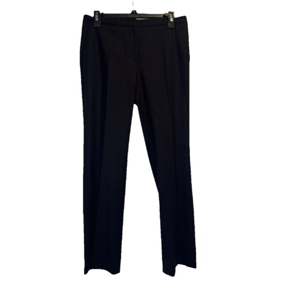 Prada Women’s Black Wool Blend Flat Front Career Dress Pants Italy Sz 44 - Picture 1 of 14